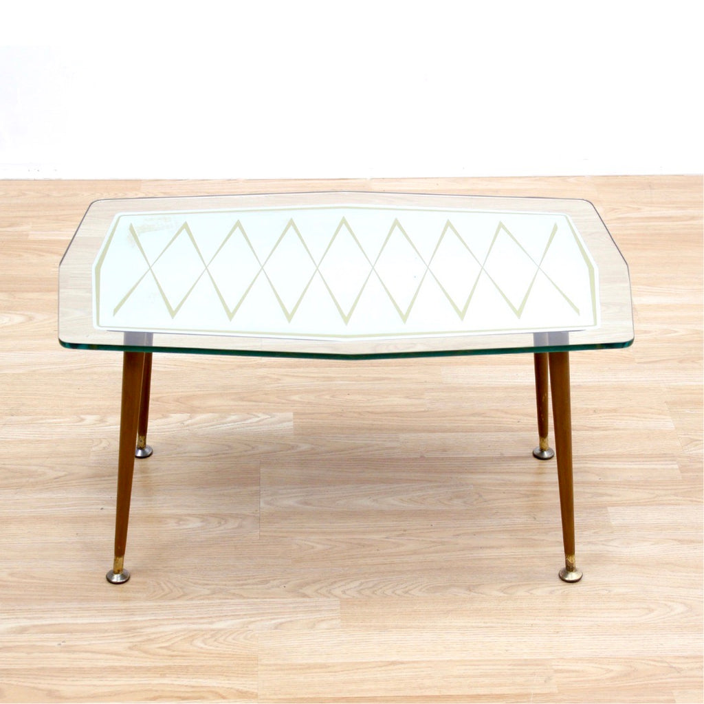 VINTAGE 1960S MIRRORED ATOMIC COFFEE TABLE
