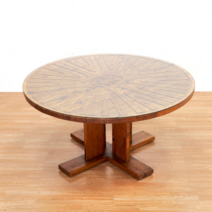 1970S HAND CARVED BRUTALIST DINING SET BY AQUARIUS ENTERPRISES AFRICA