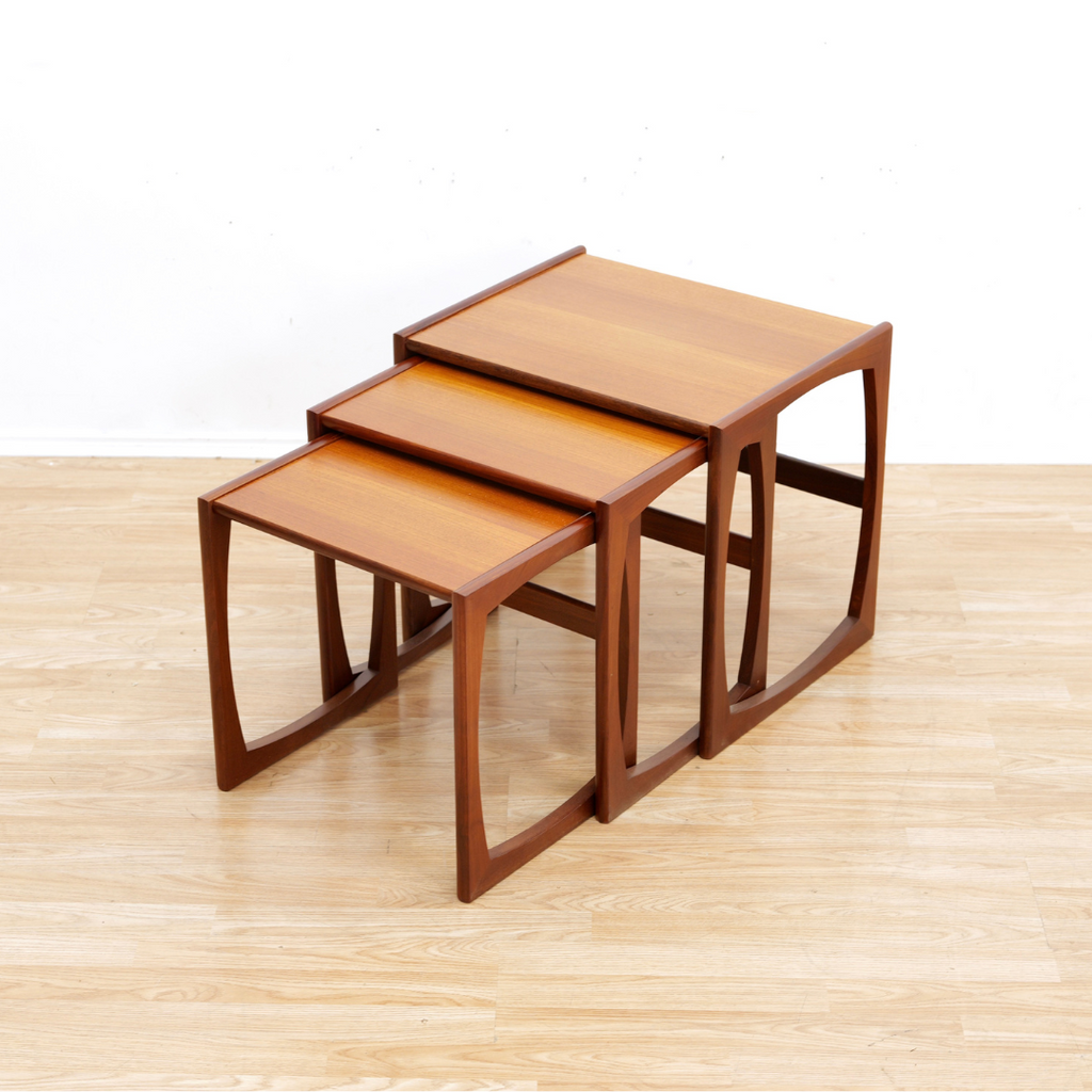 MID CENTURY QUADRILLE NESTING SIDE TABLES BY G PLAN