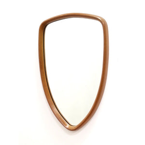 MID CENTURY DANISH TEAK SCULPTED TEARDROP MIRROR