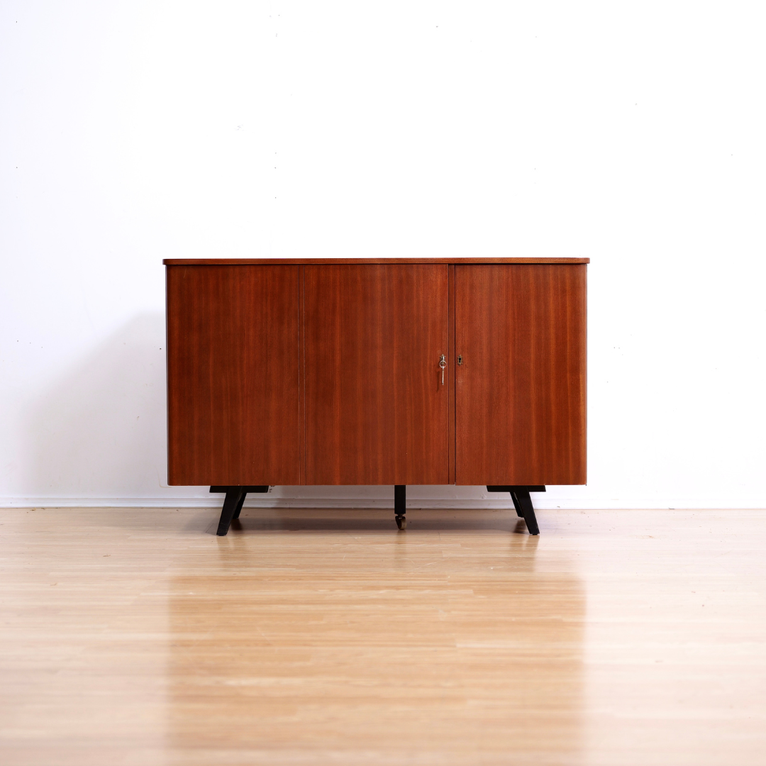 MID CENTURY TEAK FOLDING HOME OFFICE DESK