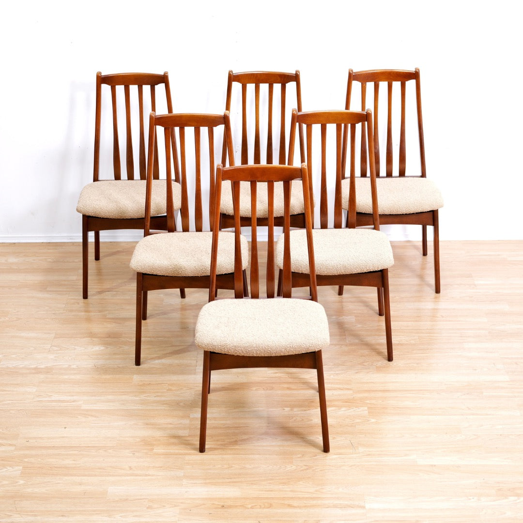 Set of Six Mid Century Dining Chairs by Elliots of Newbury