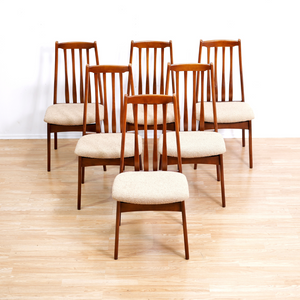 SET OF SIX MID CENTURY DINING CHAIRS BY ELLIOTS OF NEWBURY