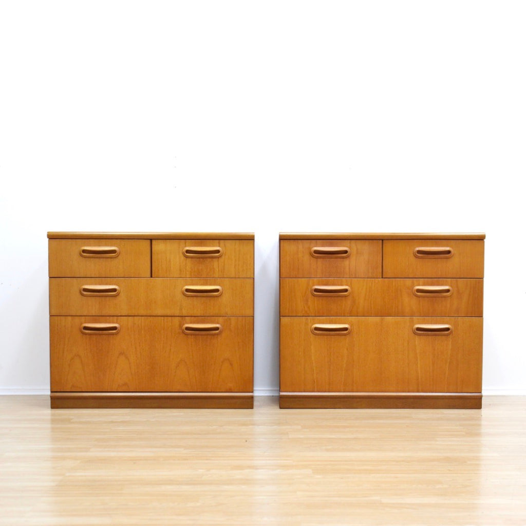 PAIR OF MID CENTURY TEAK DRESSERS NIGHTSTANDS BY MEREDEW FURNITURE