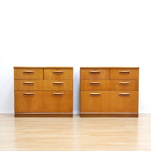 PAIR OF MID CENTURY TEAK DRESSERS NIGHTSTANDS BY MEREDEW FURNITURE