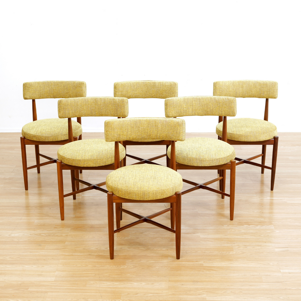 SET OF SIX MID CENTURY DINING CHAIRS BY VB WILKINS FOR G PLAN