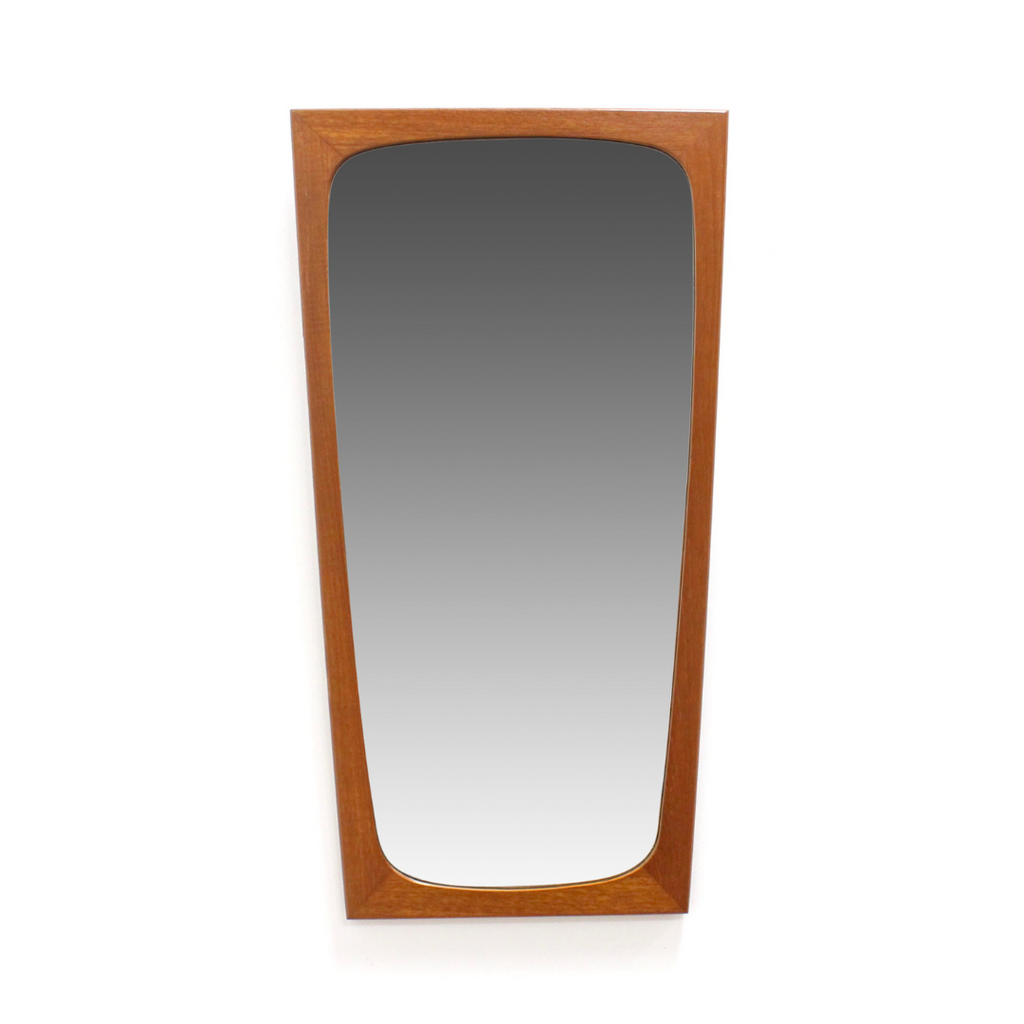 DANISH MODERN TEAK WALL MIRROR