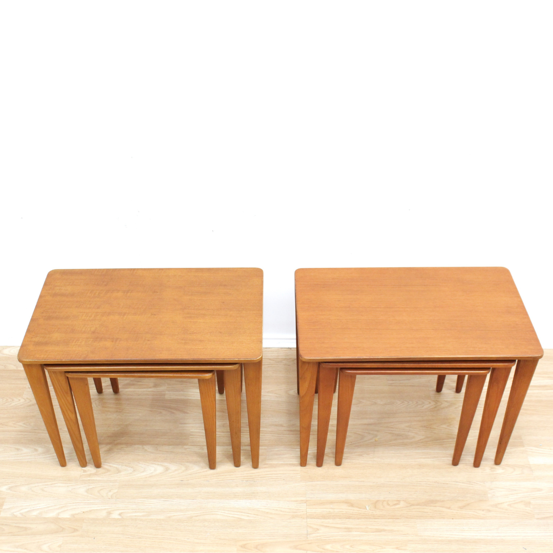 PAIR OF MID CENTURY NESTING SIDE TABLES BY GORDON RUSSELL