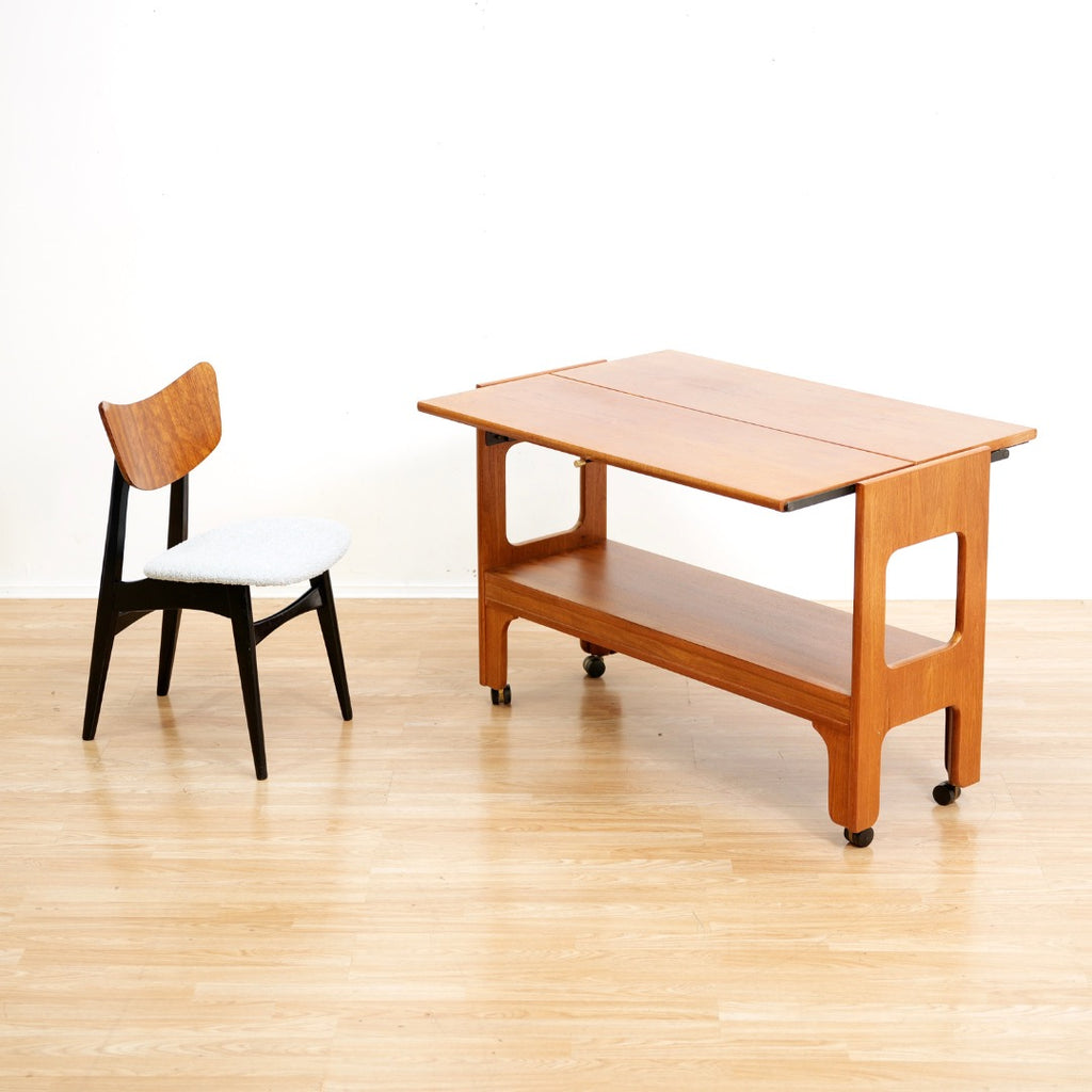 Mid Century Mechanical Bar Cart Folding Console Table