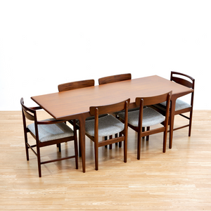 MID CENTURY DINING TABLE & CHAIRS BY A YOUNGER