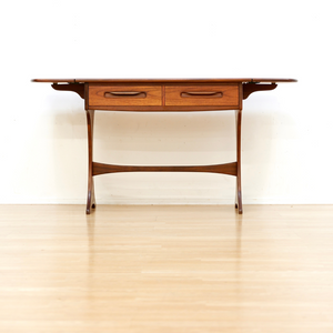 MID CENTURY TEAK DROP LEAF CONSOLE  BY G PLAN