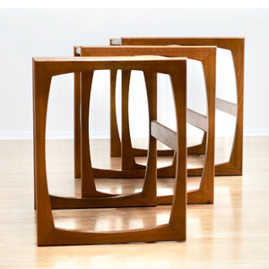 MID CENTURY NEST OF TEAK SIDE TABLES BY VB WILKINS FOR G PLAN