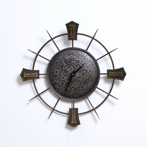 MID CENTURY BRUTALIST WALL CLOCK BY TEMPORA