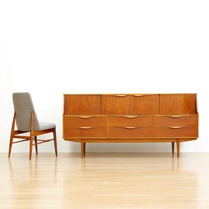 MID CENTURY TEAK CREDENZA BUFFET BY SUTCLIFFE OF TODMORDEN
