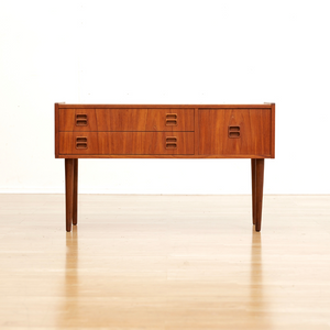 SMALL MID CENTURY DANISH TEAK ENTRYWAY DRESSER