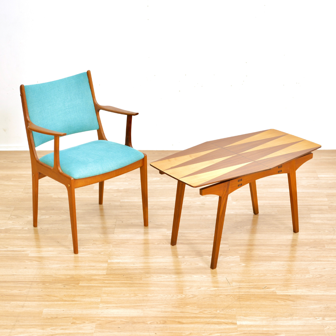 MID CENTURY INLAY MODERNIST COFFEE TABLE