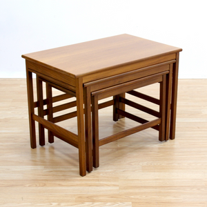 MID CENTURY DANISH TEAK NEST OF TABLES