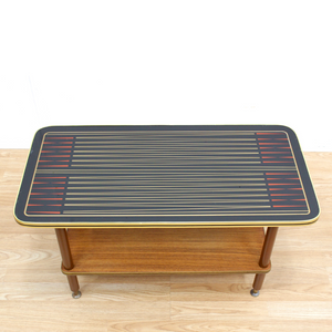 MID CENTURY ATOMIC BACKGAMMON COFFEE TABLE