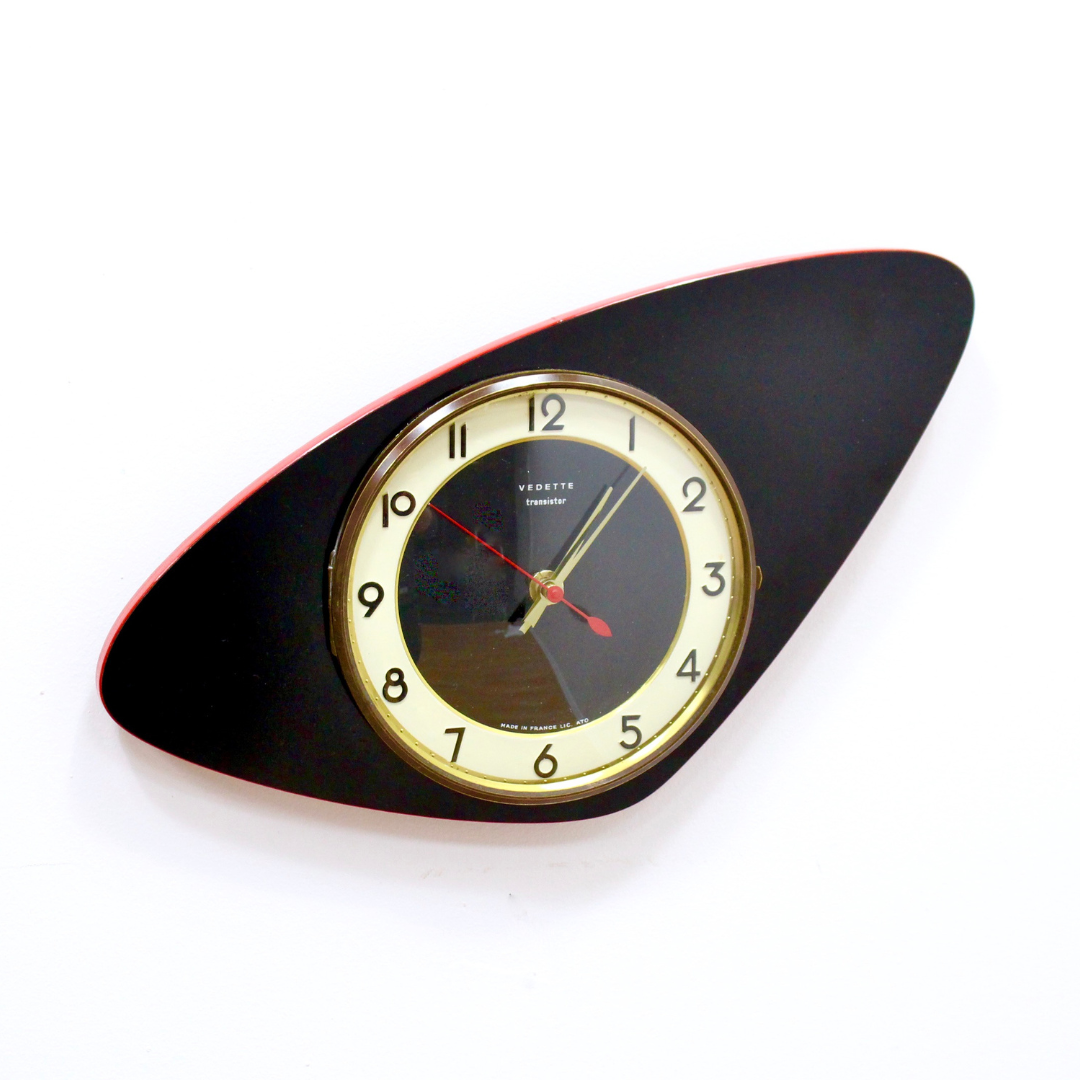 Reserved MID CENTURY FRENCH WALL CLOCK BY VEDETTE