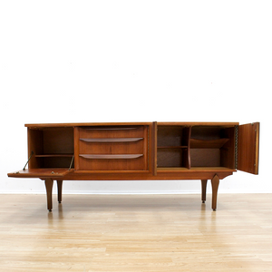 MID CENTURY TEAK CREDENZA BY JENTIQUE FURNITURE