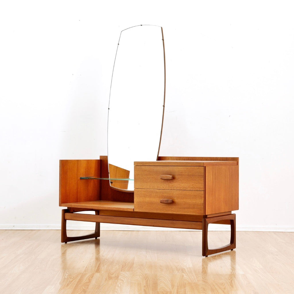 MID CENTURY TEAK QUADRILLE VANITY MIRROR BY G PLAN
