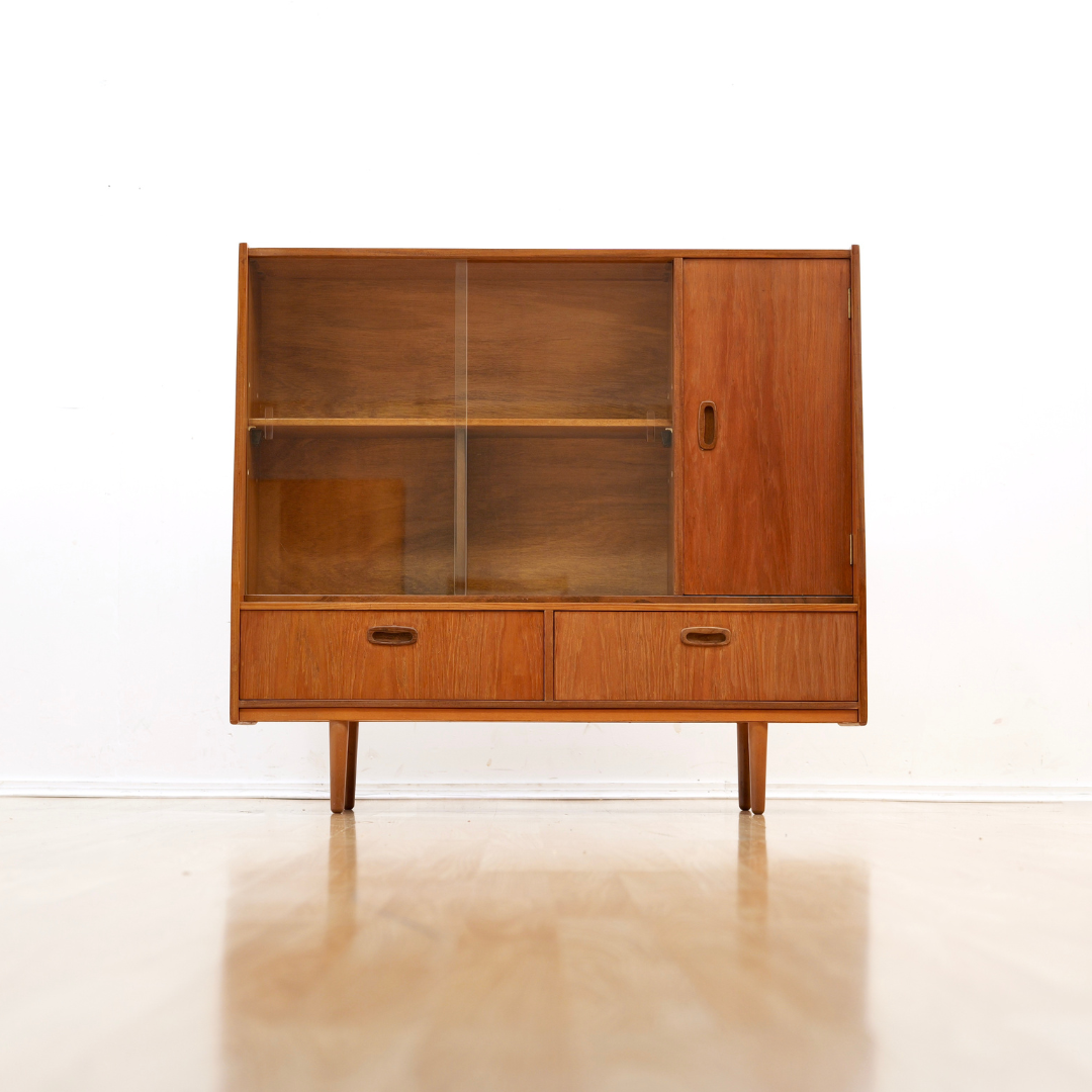 MID CENTURY TEAK CHINA ENTRYWAY CABINET
