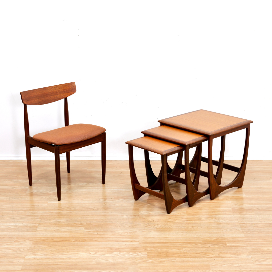 MID CENTURY ASTRO NESTING TABLES BY VB WILKINS FOR G PLAN