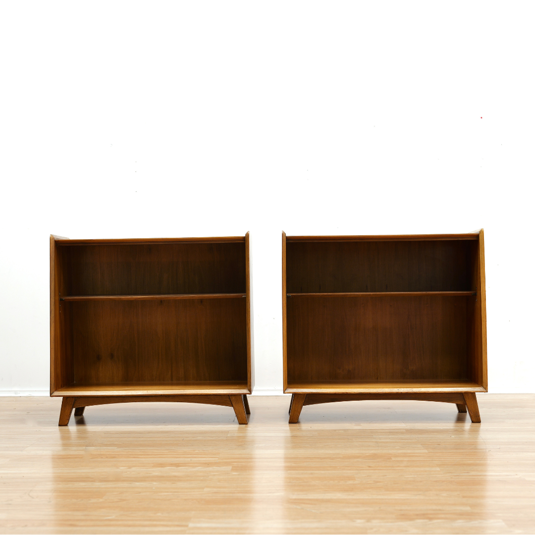 PAIR OF SMALL MID CENTURY BOOKCASES