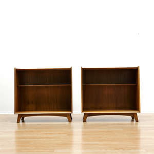 PAIR OF SMALL MID CENTURY BOOKCASES