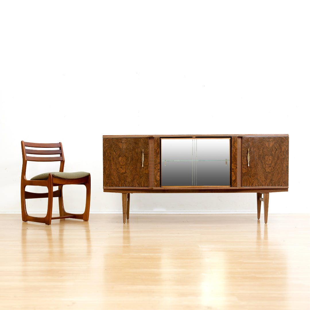 MID CENTURY COCKTAIL CABINET CREDENZA BY BEAUTILITY FURNITURE
