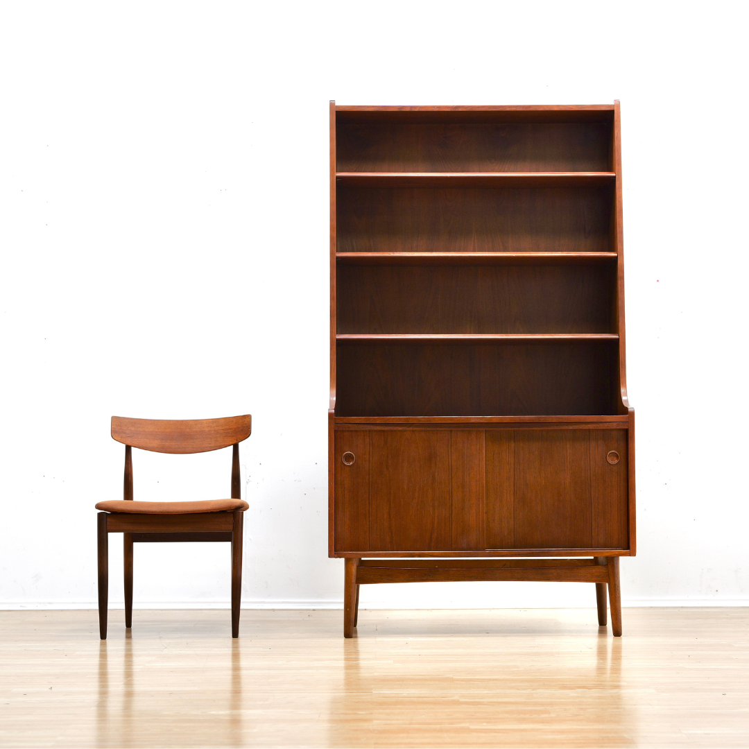 MID CENTURY DANISH BOOKCASE BY JOHANNES SORTH FOR BORNHOLM MOBELFABRIK