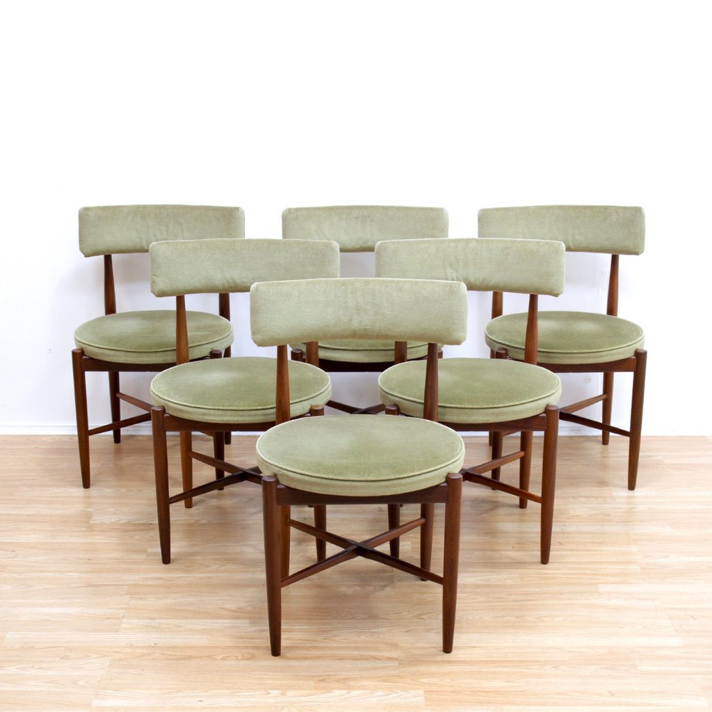 SET OF SIX MID CENTURY DINING CHAIRS BY VB WILKINS FOR G PLAN