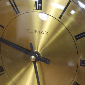 MID CENTURY SUNBURST WALL CLOCK BY CLIMAX