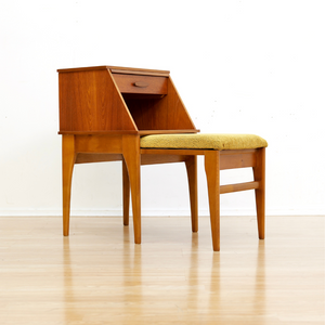 MID CENTURY PULL OUT ENTRYWAY BENCH SIDE TABLE BY CHIPPY HEATH