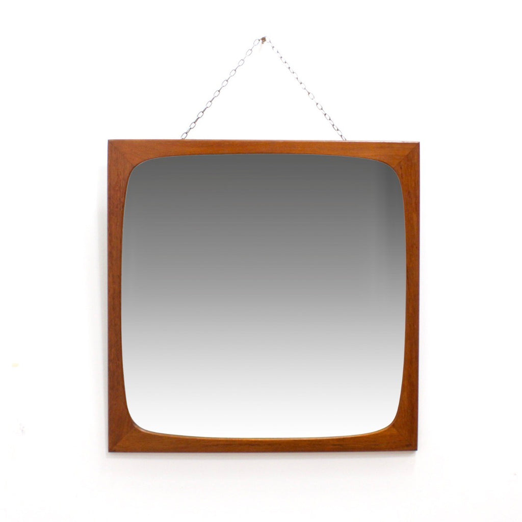 MID CENTURY DANISH TEAK MIRROR BY CLARK EATON