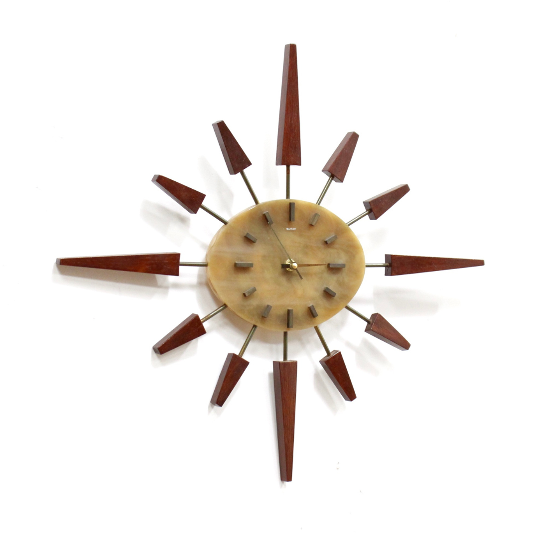 Mid Century Atomic Wall Clock by Manley – kinetic modern