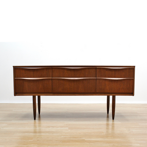 MID CENTURY SIX DRAWER TEAK DRESSER BY AUSTINSUITE