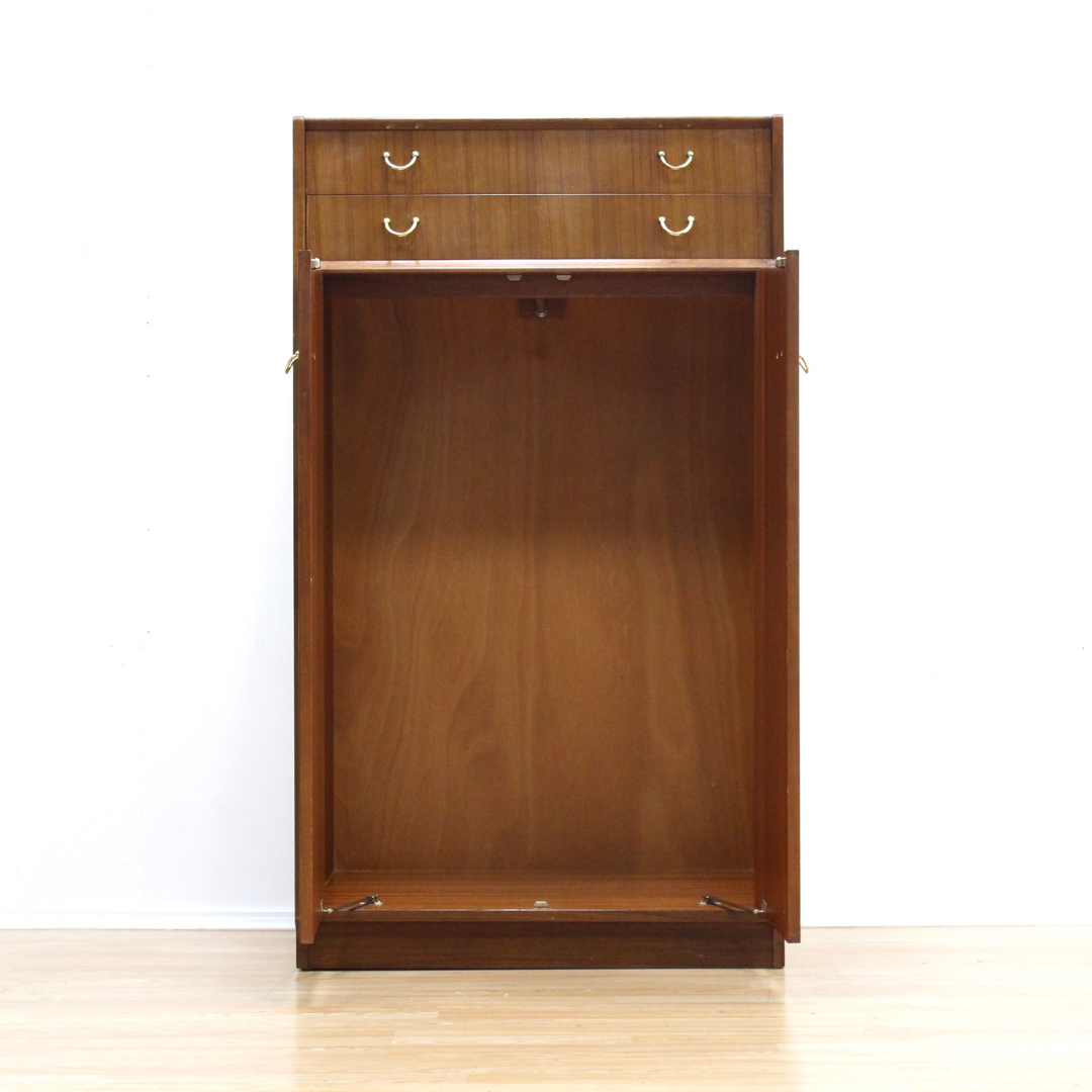 MID CENTURY ARMOIRE COAT CLOSET BY E GOMME