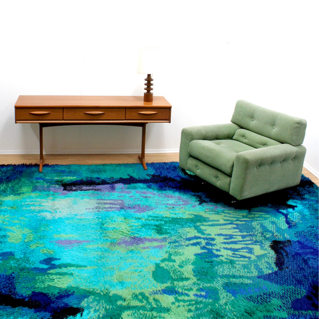 LARGE 1960S NORSK RYA RUG BY AXMINSTER