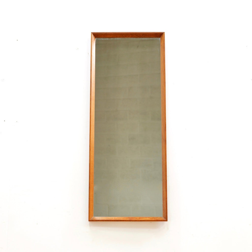 MID CENTURY BRITISH 1960S TEAK WALL MIRROR
