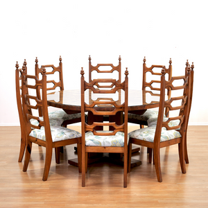 1970S HAND CARVED BRUTALIST DINING SET BY AQUARIUS ENTERPRISES AFRICA