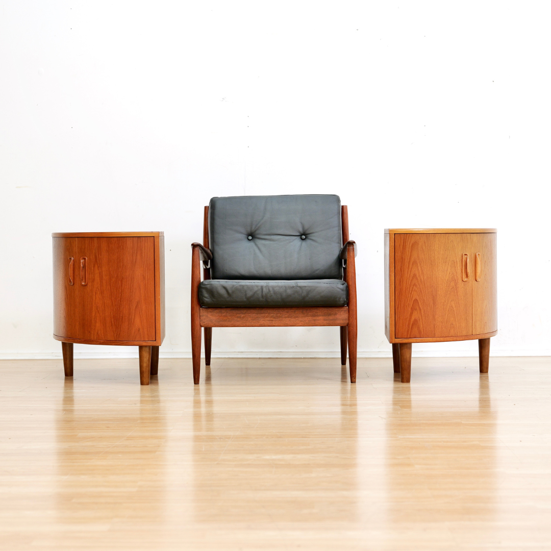 Pair of Teak Corner Cabinet Nightstands by G Plan