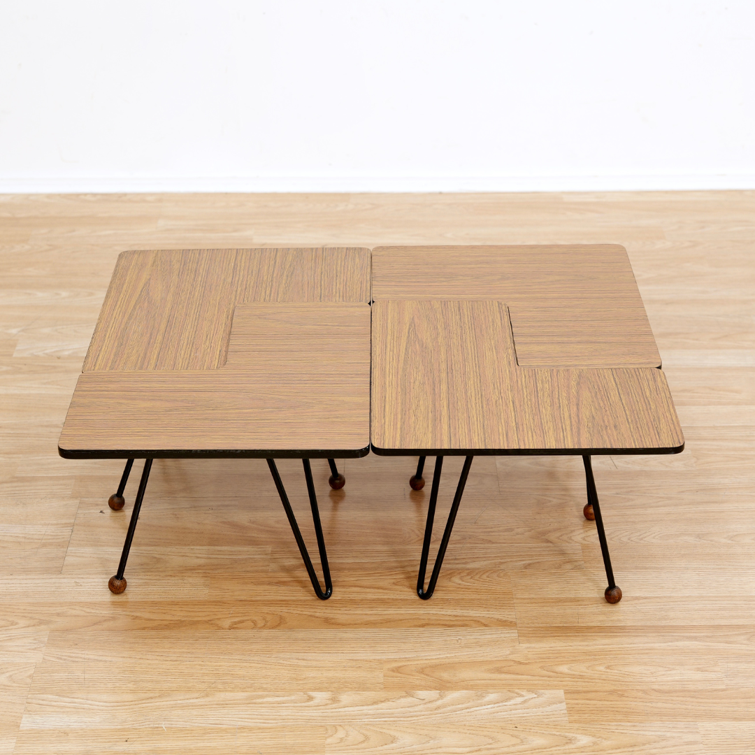 SET OF FOUR VINTAGE MODULAR SIDE TABLES