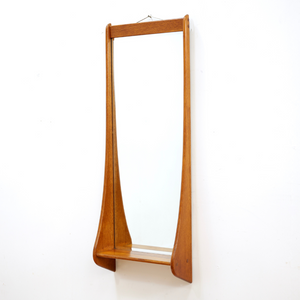 MID CENTURY DANISH TEAK WALL MIRROR BY CLARK EATON