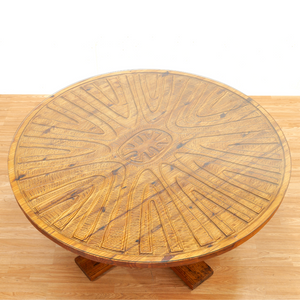 1970S HAND CARVED BRUTALIST DINING SET BY AQUARIUS ENTERPRISES AFRICA