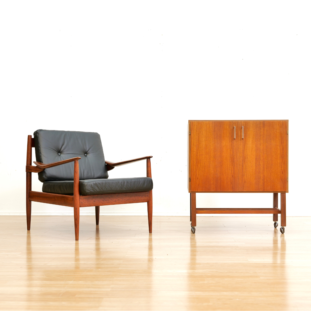 Mid Century Teak Vinyl Record Cabinet by Meredew Furniture