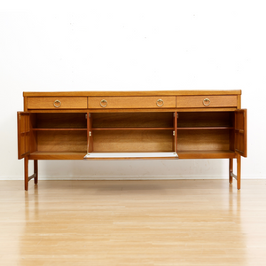 MID CENTURY TEAK CREDENZA BY NATHAN FURNITURE