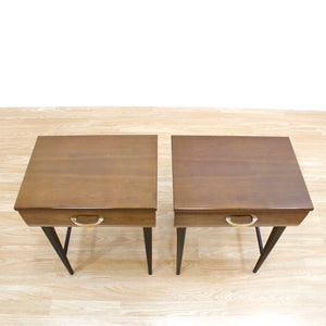 1960S ENGLISH WALNUT NIGHTSTANDS BY MEREDEW FURNITURE