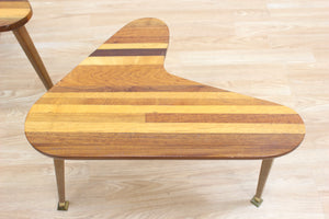 PAIR OF MID CENTURY 'BOOMERANG' SIDE TABLES