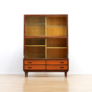 LARGE MID CENTURY CHINA DISPLAY CABINET BY MEREDEW OF LETCHWORTH